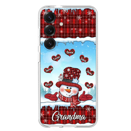 Custom Personalized Grandma Children Phone Case - Christmas Gift For Grandma/ Mom - Upto 7 Kids - Case For iPhone/ Samsung