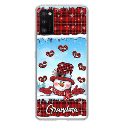 Custom Personalized Grandma Children Phone Case - Christmas Gift For Grandma/ Mom - Upto 7 Kids - Case For iPhone/ Samsung
