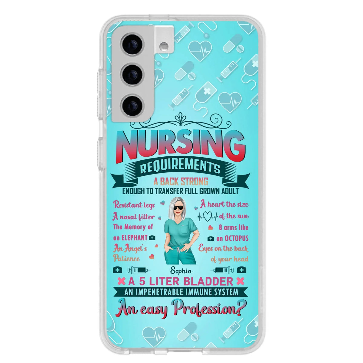 Custom Personalized Nurse Phone Case For iPhone/ Samsung - Nurse/ Birthday Gift Idea - Nursing Requirements