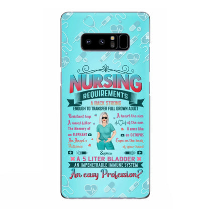 Custom Personalized Nurse Phone Case For iPhone/ Samsung - Nurse/ Birthday Gift Idea - Nursing Requirements