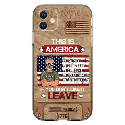 Custom Personalized Veteran Phone Case - Gift Idea For Veteran/ Daughter - This Is America - Case For iPhone/ Samsung