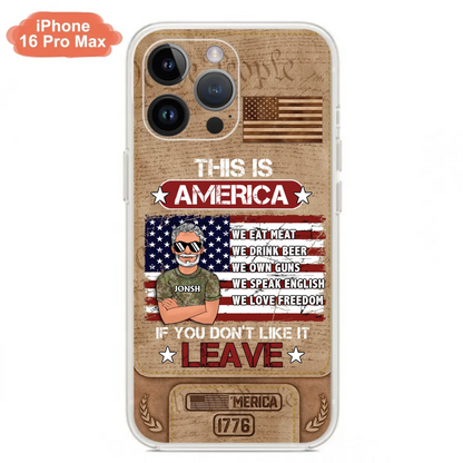 Custom Personalized Veteran Phone Case - Gift Idea For Veteran/ Daughter - This Is America - Case For iPhone/ Samsung