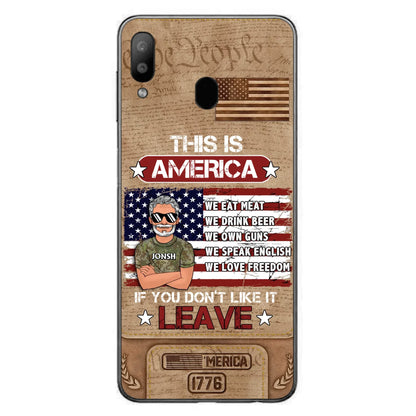 Custom Personalized Veteran Phone Case - Gift Idea For Veteran/ Daughter - This Is America - Case For iPhone/ Samsung
