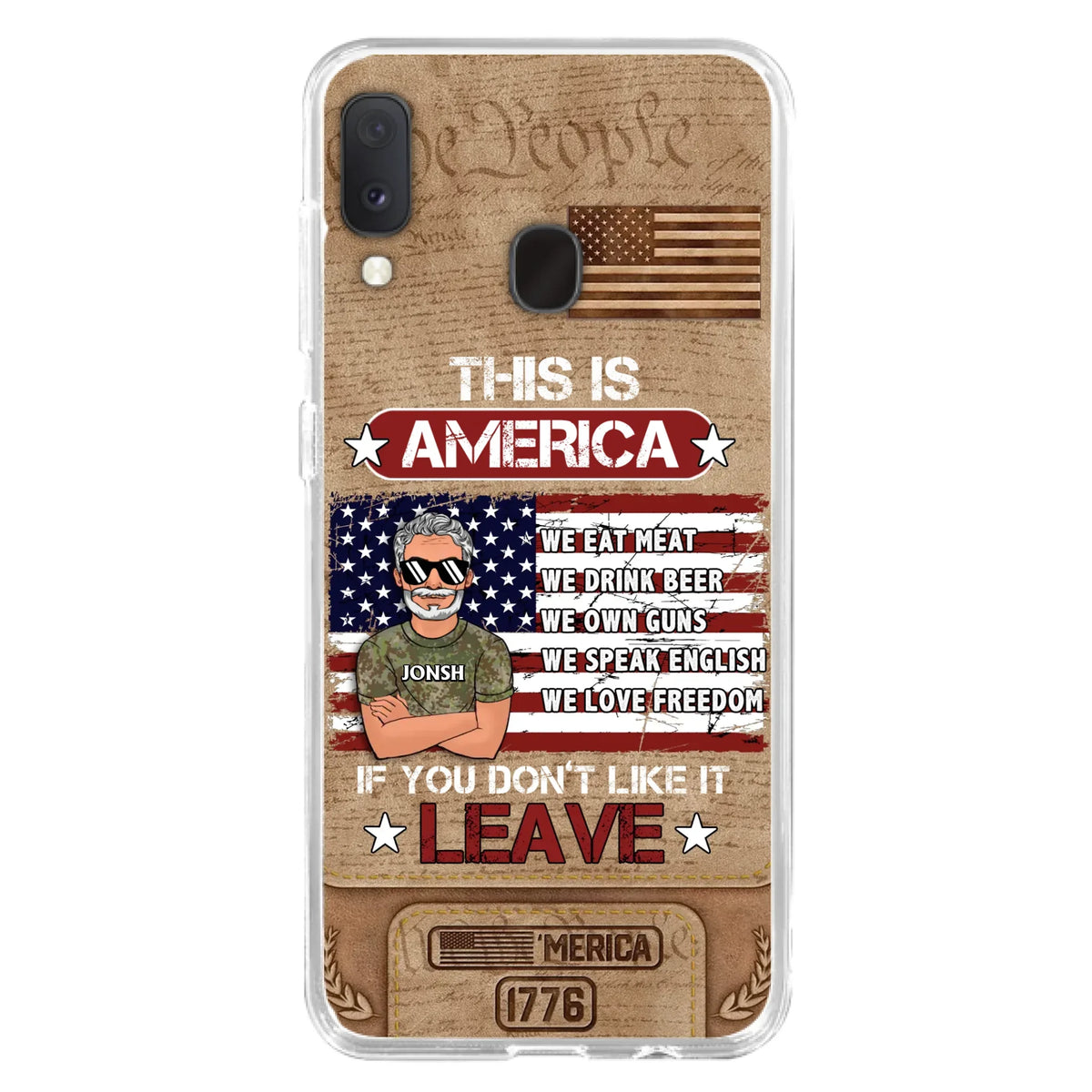 Custom Personalized Veteran Phone Case - Gift Idea For Veteran/ Daughter - This Is America - Case For iPhone/ Samsung