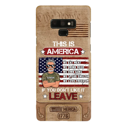 Custom Personalized Veteran Phone Case - Gift Idea For Veteran/ Daughter - This Is America - Case For iPhone/ Samsung