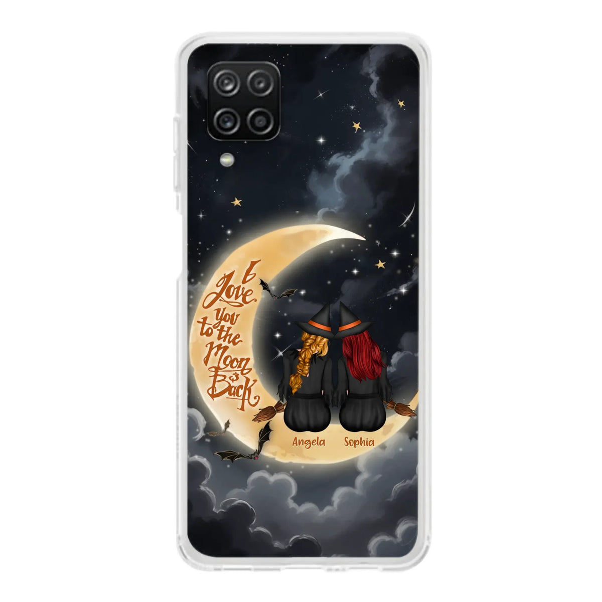 Custom Personalized Witches Phone Case For iPhone/ Samsung - Gift Idea For Friend -Memorial Gift - I Love You To The Moon & Back
