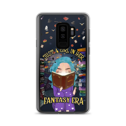 Custom Personalized Reading Book Phone Case - Gift Idea For Book Lovers - Just A Girl In Her Fantasy Era - Case For iPhone/ Samsung