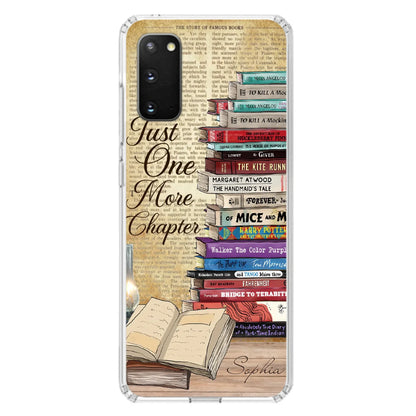 Custom Personalized Reading Book Phone Case - Gift Idea For Book Lovers - Just One More Chapter - Case For iPhone/ Samsung