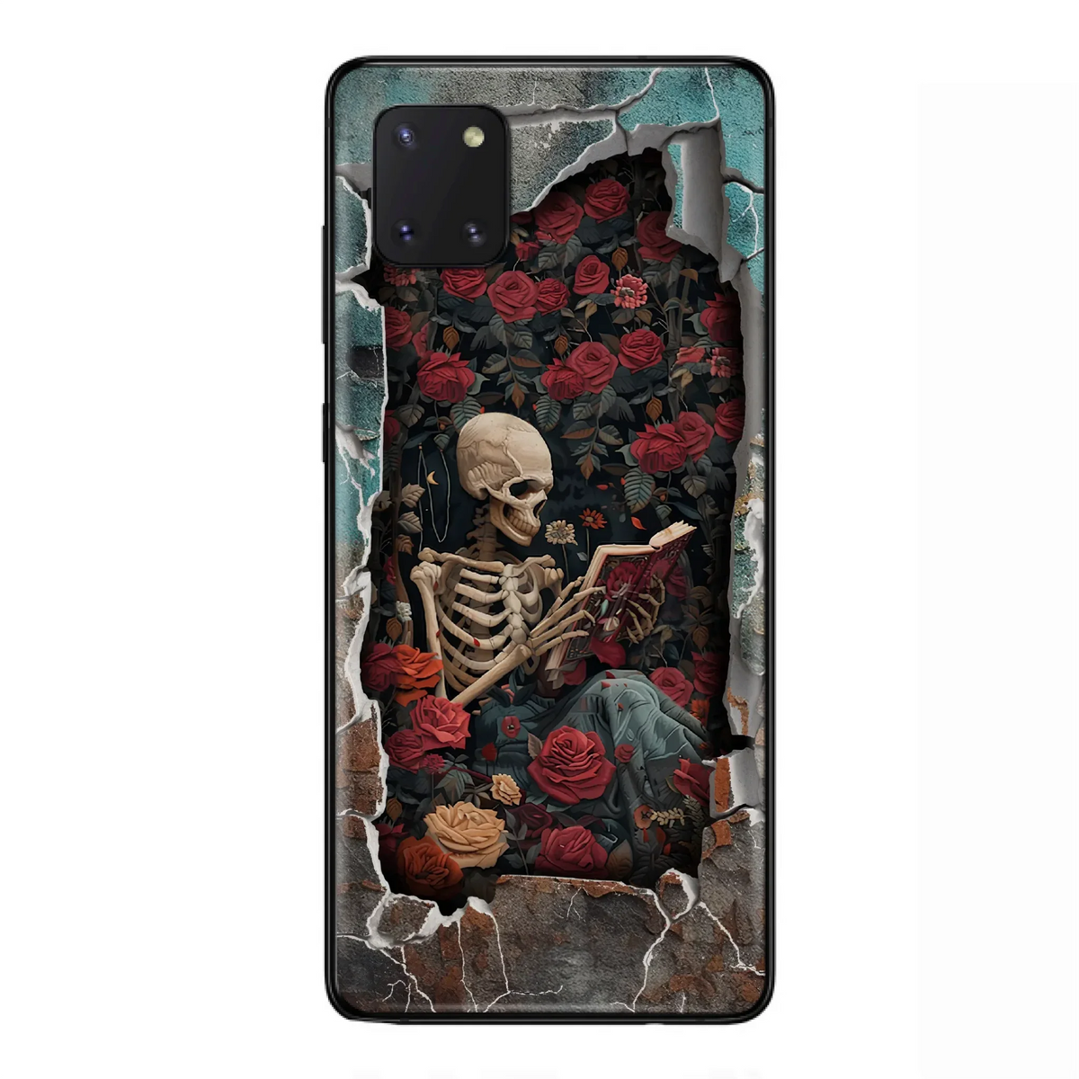 Custom Personalized Bookish Skeleton Phone Case - Reading Book Lover Gift Idea - Case For iPhone/ Samsung
