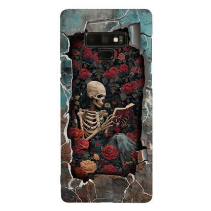 Custom Personalized Bookish Skeleton Phone Case - Reading Book Lover Gift Idea - Case For iPhone/ Samsung