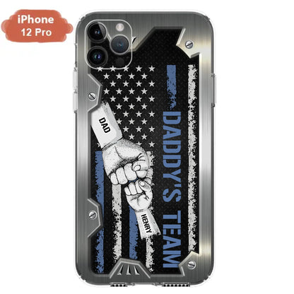 Custom Personalized Daddy's Team Phone Case - Father's Day Gift Idea For Dad/ Grandpa - Case for iPhone/ Samsung