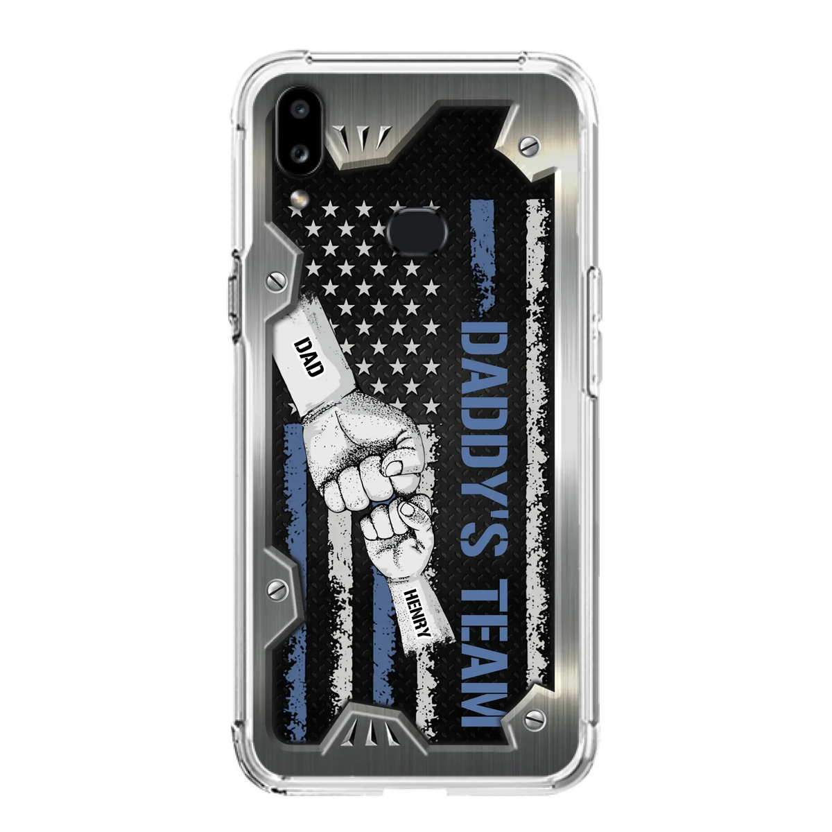 Custom Personalized Daddy's Team Phone Case - Father's Day Gift Idea For Dad/ Grandpa - Case for iPhone/ Samsung