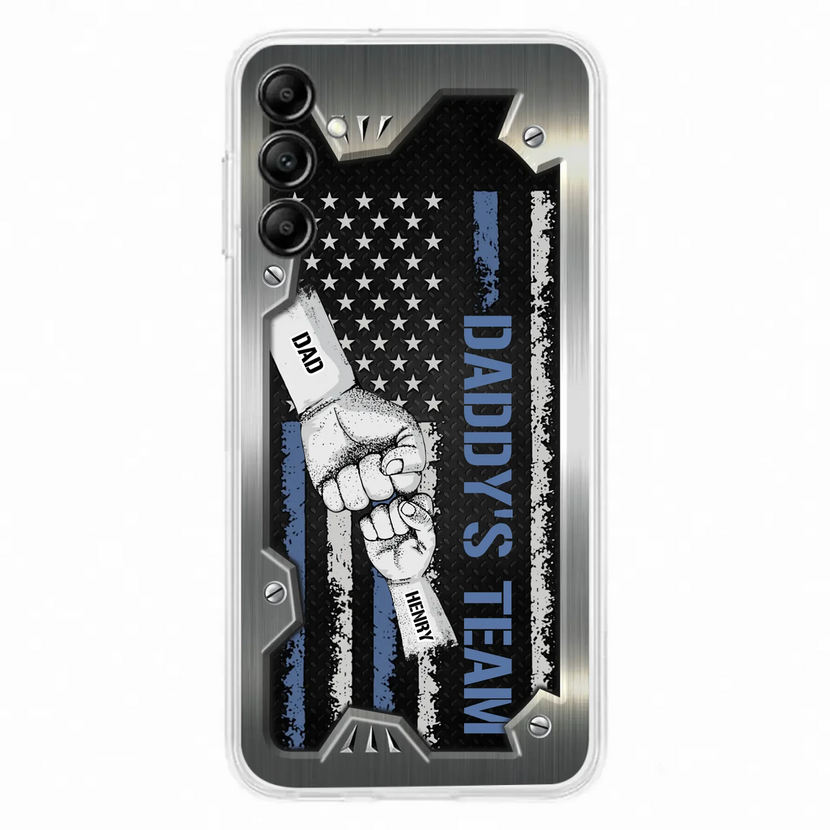 Custom Personalized Daddy's Team Phone Case - Father's Day Gift Idea For Dad/ Grandpa - Case for iPhone/ Samsung
