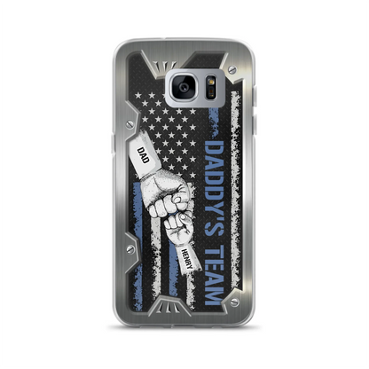 Custom Personalized Daddy's Team Phone Case - Father's Day Gift Idea For Dad/ Grandpa - Case for iPhone/ Samsung