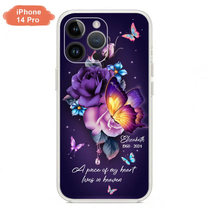 Custom Personalized Butterfly Memorial Phone Case - Memorial Gift Idea - Case for iPhone/Samsung