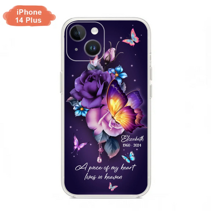 Custom Personalized Butterfly Memorial Phone Case - Memorial Gift Idea - Case for iPhone/Samsung