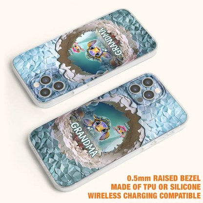 Custom Personalized Turtle Phone Case - Upto 10 Kids - Mother's Day Gift Idea For Grandma - Case for iPhone/Samsung