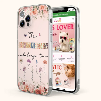 Custom Personalized Grandma/Mom Phone Case - Upto 7 Kids - Mother's Day Gift Idea for Grandma/Mom - Case for iPhone/Samsung
