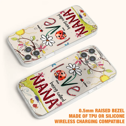 Custom Personalized Grandma/ Mom Phone Case - Gift Idea For Grandma - Upto 7 Kids - Love Being Called Gigi - Cases For iPhone/ Samsung