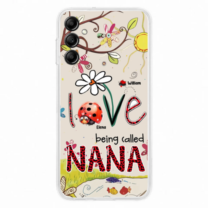 Custom Personalized Grandma/ Mom Phone Case - Gift Idea For Grandma - Upto 7 Kids - Love Being Called Gigi - Cases For iPhone/ Samsung