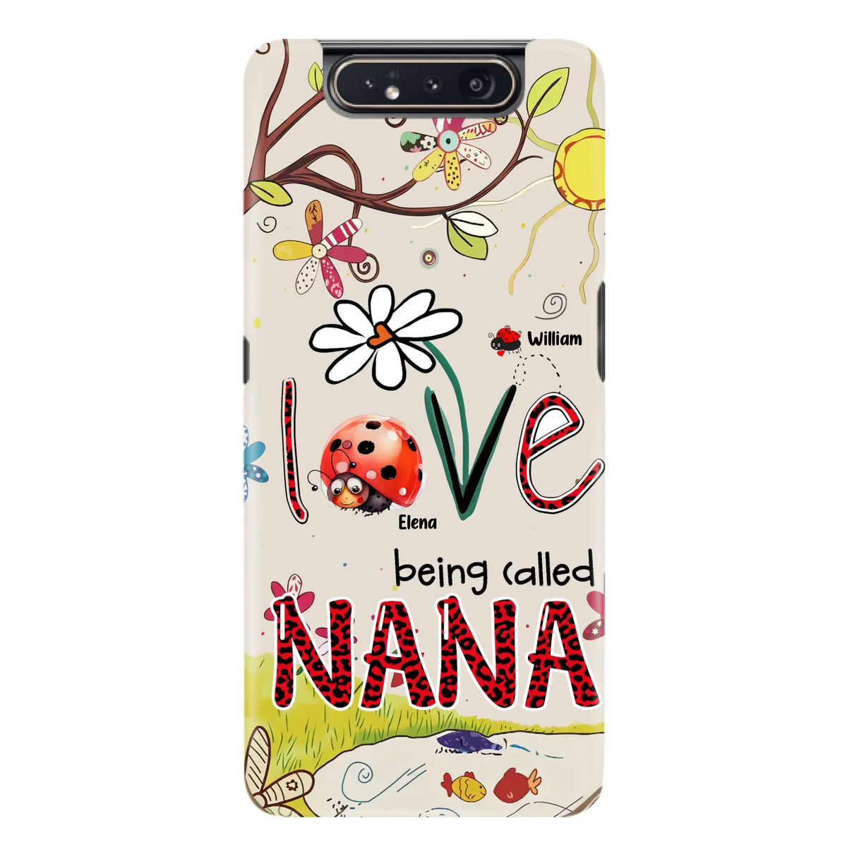 Custom Personalized Grandma/ Mom Phone Case - Gift Idea For Grandma - Upto 7 Kids - Love Being Called Gigi - Cases For iPhone/ Samsung