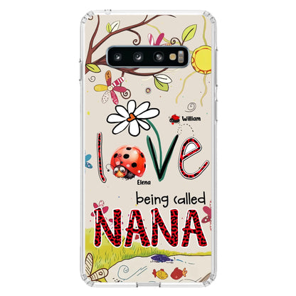 Custom Personalized Grandma/ Mom Phone Case - Gift Idea For Grandma - Upto 7 Kids - Love Being Called Gigi - Cases For iPhone/ Samsung