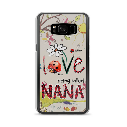 Custom Personalized Grandma/ Mom Phone Case - Gift Idea For Grandma - Upto 7 Kids - Love Being Called Gigi - Cases For iPhone/ Samsung