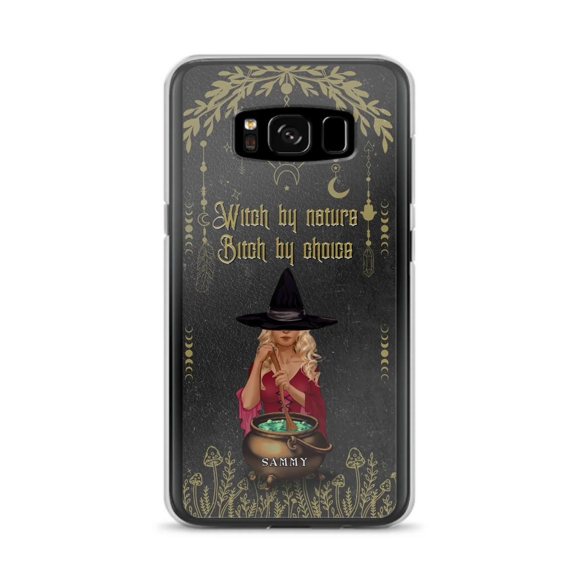 Custom Personalized Witch Phone Case - Gift Idea For Friends/Sisters/Wicca Decor/Pagan Decor - In My Kitchen Filled With Care I Welcome Water Earth Fire Air - Case for iPhone/Samsung