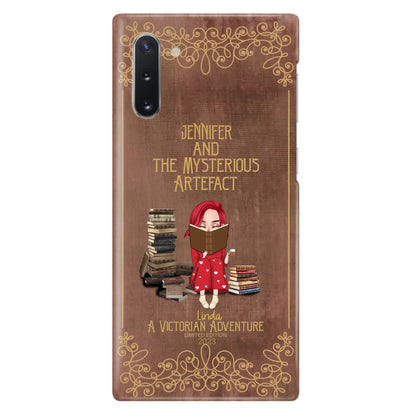 Custom Personalized Reading Girl Phone Case - Gift Idea For Reading Lovers - Mysterious Artefact - Cases For iPhone/Samsung