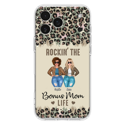 Custom Personalized Bonus Mom Phone Case - Gift Idea For Mother's Day - Rockin' The Bonus Mom Life - Case For iPhone & Samsung