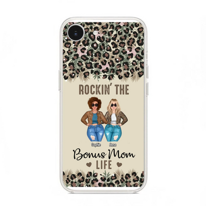 Custom Personalized Bonus Mom Phone Case - Gift Idea For Mother's Day - Rockin' The Bonus Mom Life - Case For iPhone & Samsung