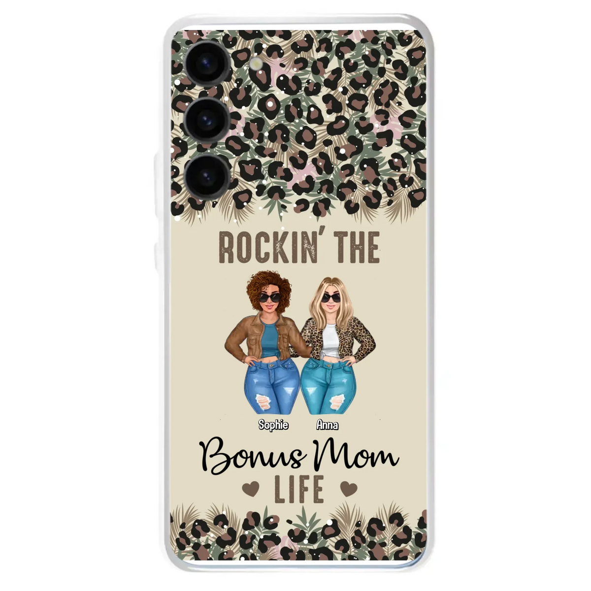 Custom Personalized Bonus Mom Phone Case - Gift Idea For Mother's Day - Rockin' The Bonus Mom Life - Case For iPhone & Samsung