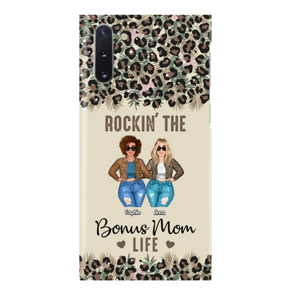 Custom Personalized Bonus Mom Phone Case - Gift Idea For Mother's Day - Rockin' The Bonus Mom Life - Case For iPhone & Samsung