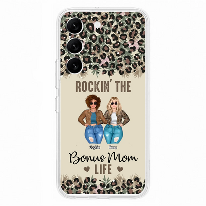 Custom Personalized Bonus Mom Phone Case - Gift Idea For Mother's Day - Rockin' The Bonus Mom Life - Case For iPhone & Samsung