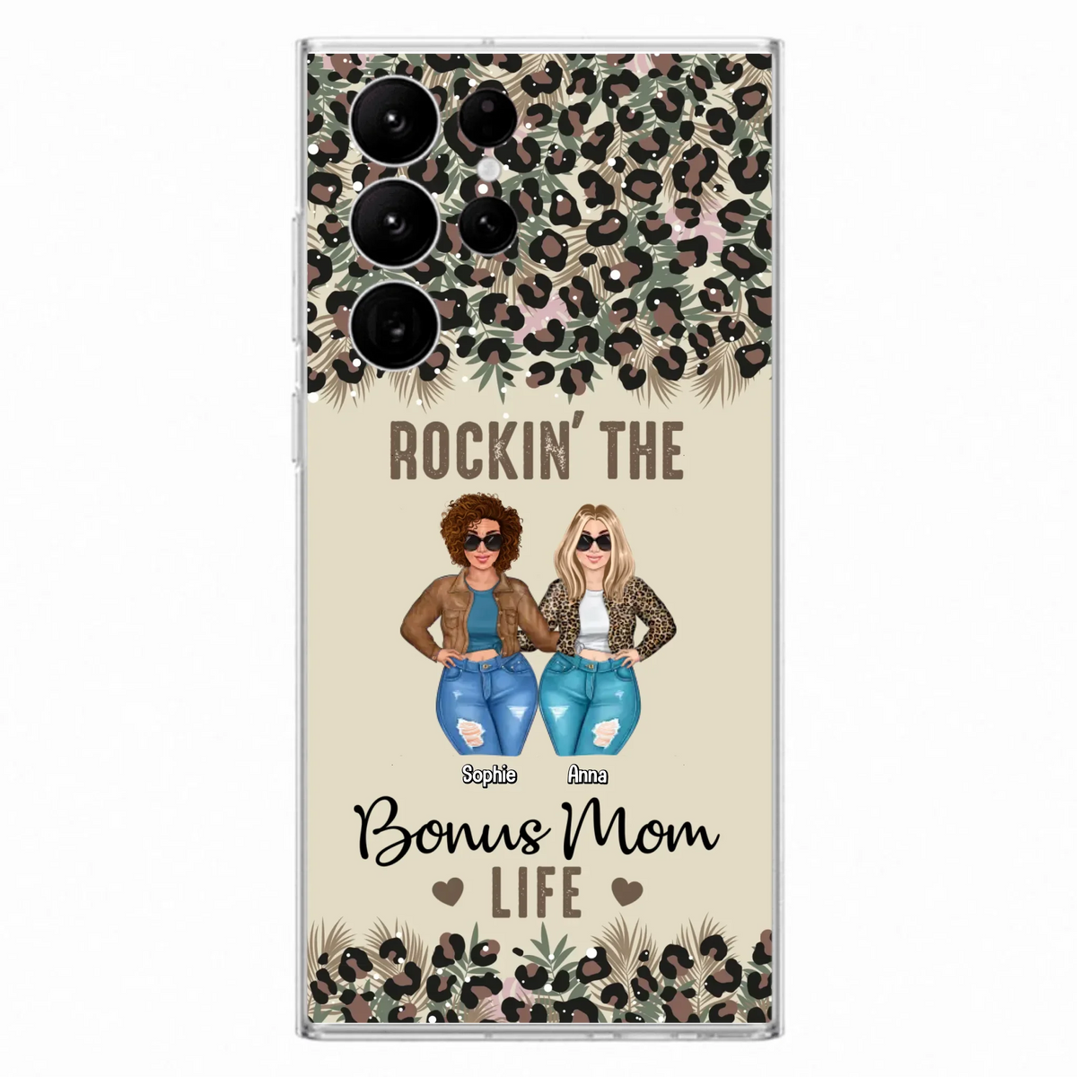 Custom Personalized Bonus Mom Phone Case - Gift Idea For Mother's Day - Rockin' The Bonus Mom Life - Case For iPhone & Samsung