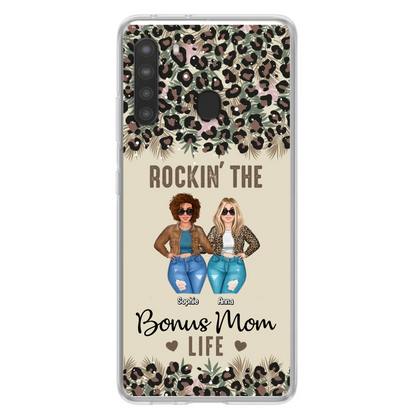 Custom Personalized Bonus Mom Phone Case - Gift Idea For Mother's Day - Rockin' The Bonus Mom Life - Case For iPhone & Samsung