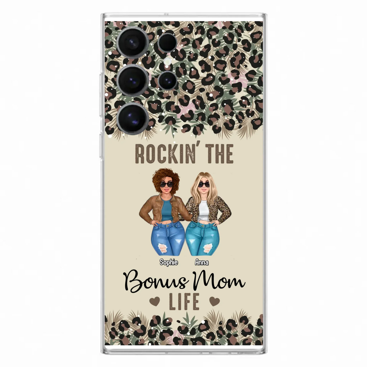 Custom Personalized Bonus Mom Phone Case - Gift Idea For Mother's Day - Rockin' The Bonus Mom Life - Case For iPhone & Samsung