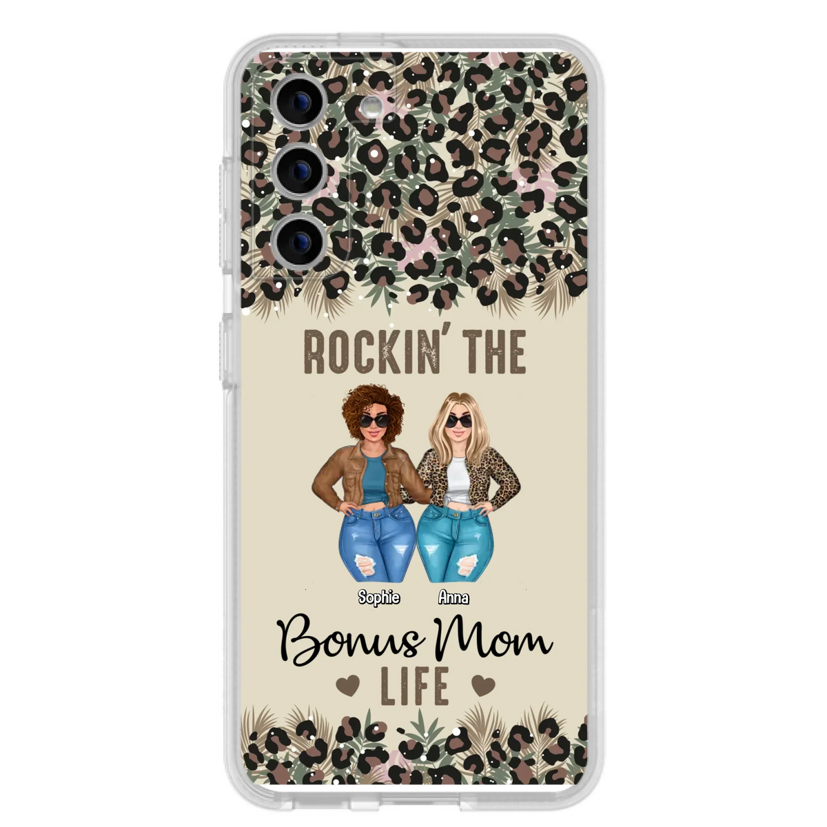 Custom Personalized Bonus Mom Phone Case - Gift Idea For Mother's Day - Rockin' The Bonus Mom Life - Case For iPhone & Samsung
