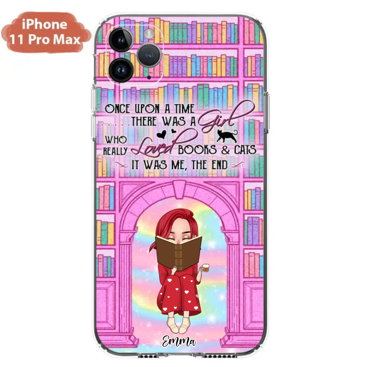 Custom Personalized Reading Girl Phone Case - Gift Idea For Books Lovers - It Was Me The End - Case For iPhone/Samsung