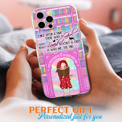 Custom Personalized Reading Girl Phone Case - Gift Idea For Books Lovers - It Was Me The End - Case For iPhone/Samsung