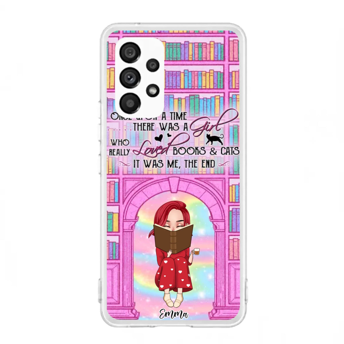 Custom Personalized Reading Girl Phone Case - Gift Idea For Books Lovers - It Was Me The End - Case For iPhone/Samsung