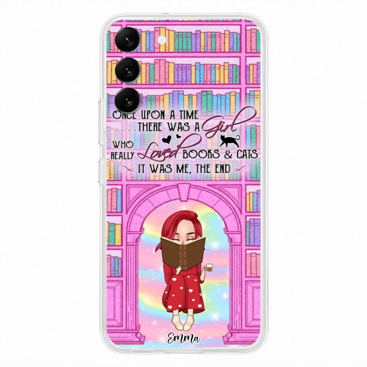 Custom Personalized Reading Girl Phone Case - Gift Idea For Books Lovers - It Was Me The End - Case For iPhone/Samsung