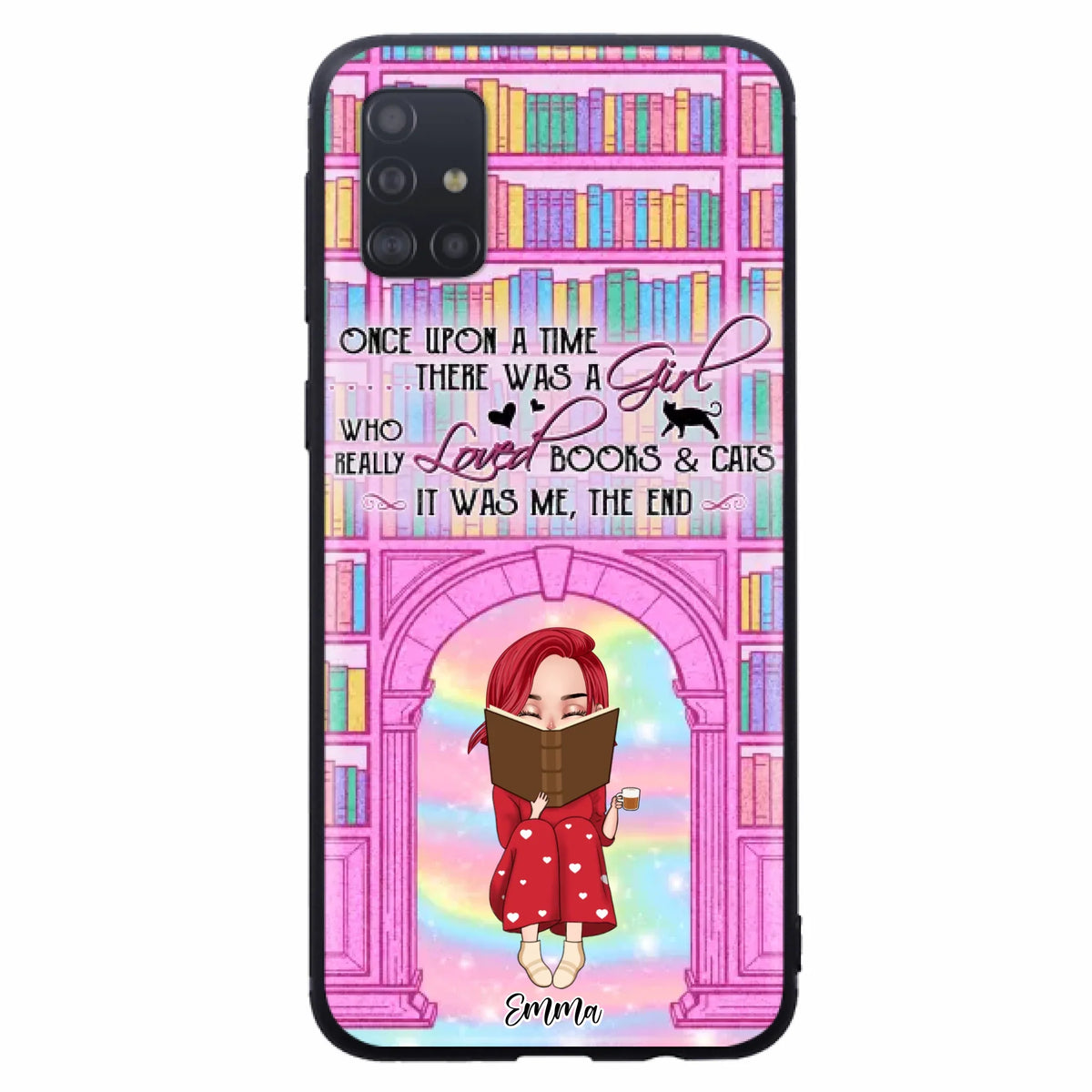 Custom Personalized Reading Girl Phone Case - Gift Idea For Books Lovers - It Was Me The End - Case For iPhone/Samsung