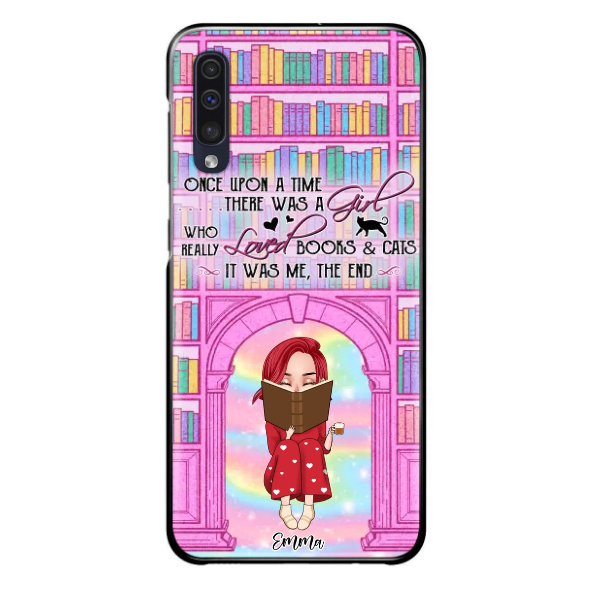 Custom Personalized Reading Girl Phone Case - Gift Idea For Books Lovers - It Was Me The End - Case For iPhone/Samsung