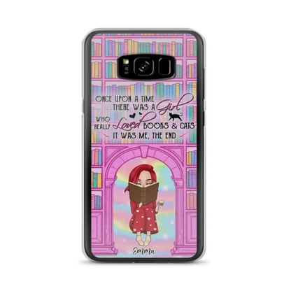 Custom Personalized Reading Girl Phone Case - Gift Idea For Books Lovers - It Was Me The End - Case For iPhone/Samsung
