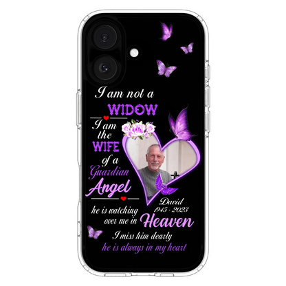 Custom Personalized Memorial Phone Case - Memorial Gift Idea For Family - Case For iPhone/Samsung - I Am Not A Widow