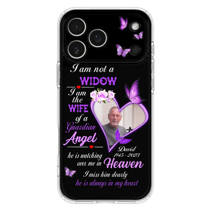 Custom Personalized Memorial Phone Case - Memorial Gift Idea For Family - Case For iPhone/Samsung - I Am Not A Widow