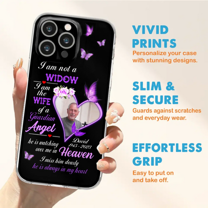 Custom Personalized Memorial Phone Case - Memorial Gift Idea For Family - Case For iPhone/Samsung - I Am Not A Widow