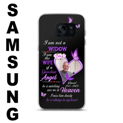 Custom Personalized Memorial Phone Case - Memorial Gift Idea For Family - Case For iPhone/Samsung - I Am Not A Widow