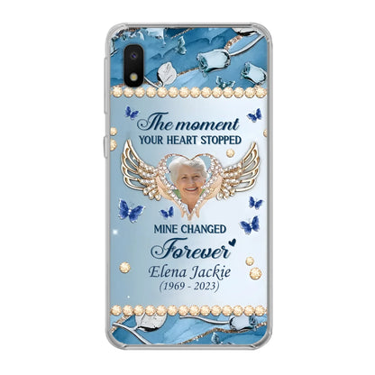 Personalized Memorial Phone Case - Memorial Gift Idea For Family - Case For iPhone/Samsung - The Moment Your Heart Stopped Mine Changed Forever
